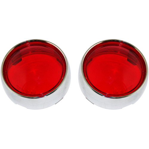 Custom Dynamics Bullet Signal Lenses - Chrome/Red Pb-B-Bez-Cr