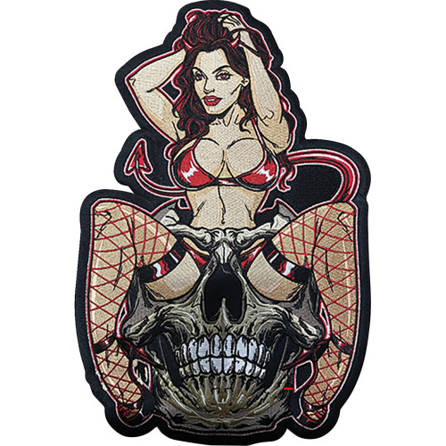 Lethal Threat Devil Girl Embroidered Patch - Large Lt30251