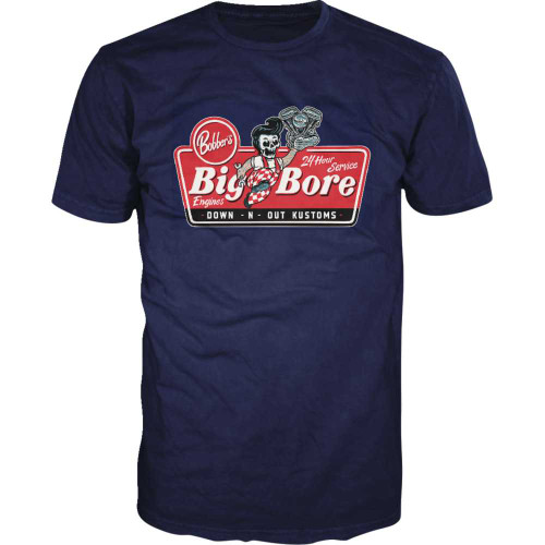 LETHAL THREAT DT10048XXL Lethal Threat Down-N-Out Big Bore T-Shirt - Navy - 2Xl Dt10048Xxl
