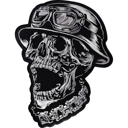 LETHAL THREAT LT30245 Lethal Threat Ftw Helmet Skull Embroidered Patch - Large Lt30245