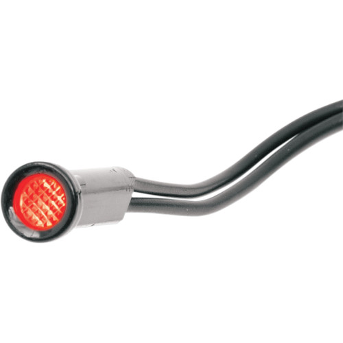 Drag Specialties Snap-In Indicator Light - Red - Black Bezel
