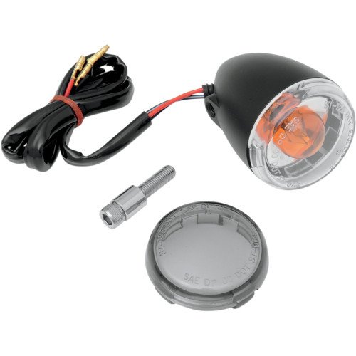 Drag Specialties Turn Signal - 1156 - Front - Matte Black