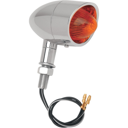 Drag Specialties Mini Retro-Style Marker Light - Amber/Red