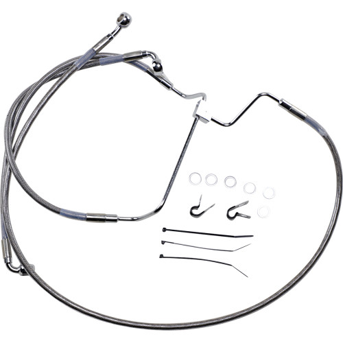 Drag Specialties Brake Line - +10" - Stainless Steel