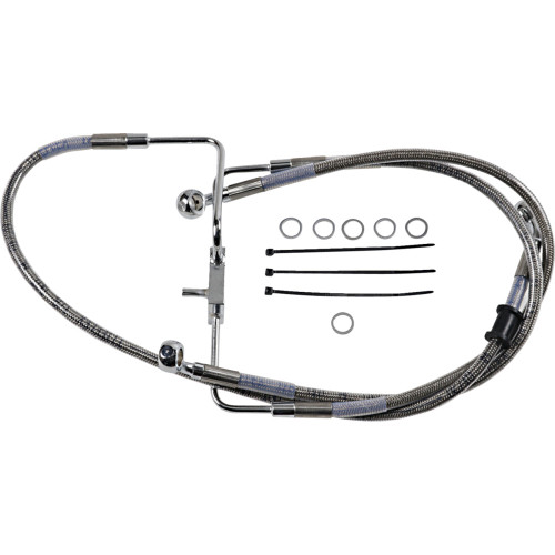 Drag Specialties Brake Line - +8" - Stainless Steel - Xl