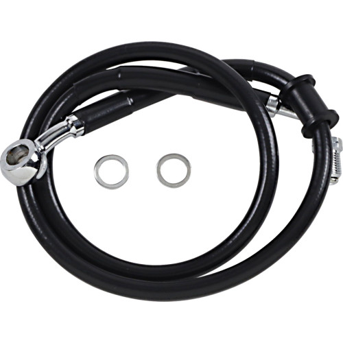 Drag Specialties Brake Line - +2" - Black - '18-'22 Softail