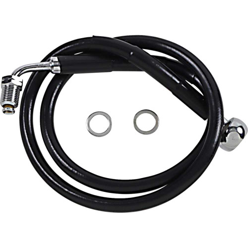 DRAG SPECIALTIES 1741-5809 Drag Specialties Brake Line - +6" - Black - '18-'21 Softail