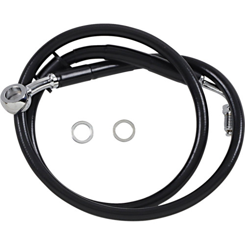 Drag Specialties Brake Line - +6" - Black - '18-'22 Softail
