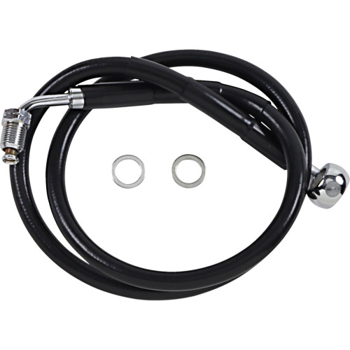 Drag Specialties Brake Line - +8" - Black - '18-'21 Softail