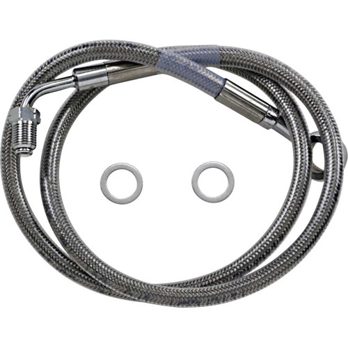 DRAG SPECIALTIES 1741-5829 Drag Specialties Brake Line - +10" - Stainless Steel - '18-'22 Softail