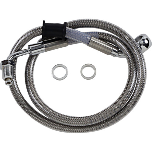 Drag Specialties Brake Line - +4" - Stainless Steel - '18-'21 Softail