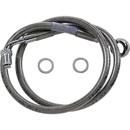 DRAG SPECIALTIES 1741-5828 Drag Specialties Brake Line - +8" - Stainless Steel - '18-'22 Softail