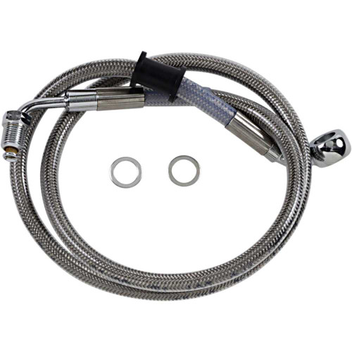 DRAG SPECIALTIES 1741-5816 Drag Specialties Brake Line - +8" - Stainless Steel - '18-'21 Softail