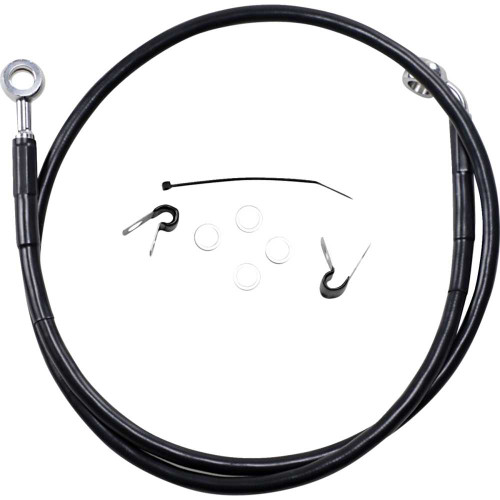 DRAG SPECIALTIES 1741-2527 Drag Specialties Brake Line - Front - Black - +2" - '04-'10 Xl