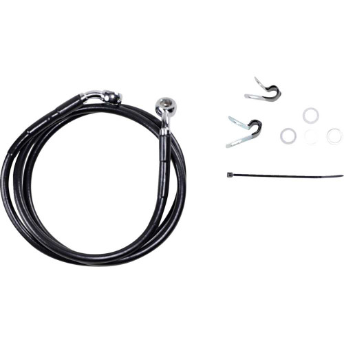 DRAG SPECIALTIES 1741-2535 Drag Specialties Brake Line - Front - Black - +6" - Xl
