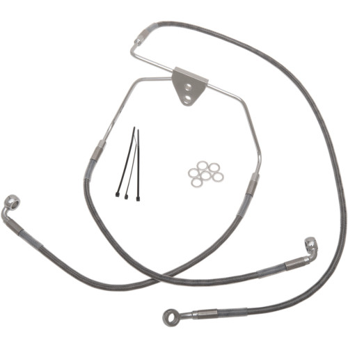 Drag Specialties Brake Line - Front - +6" - Touring - Stainless Steel