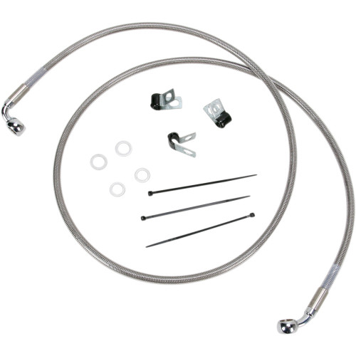 Drag Specialties Brake Line - Front - 6" - Stainless Steel
