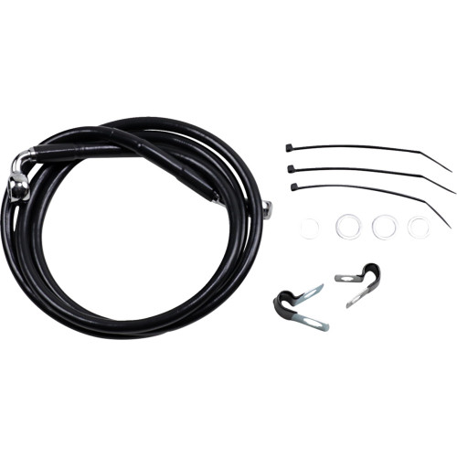 Drag Specialties Brake Line - Front - Black - +10" - Fxd '00-'05 Drag Specialties Brake Line - Front - Black - +10" - Fxd '00-'05