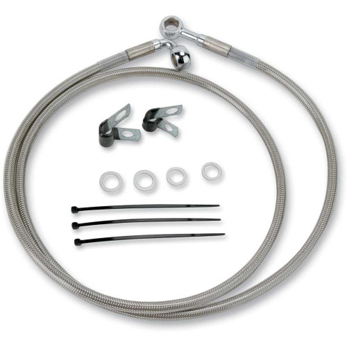DRAG SPECIALTIES 1741-2657 Drag Specialties Brake Line - Front - +2" - Stainless Steel