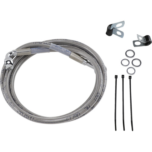Drag Specialties Brake Line - Front - +6" - Stainless Steel