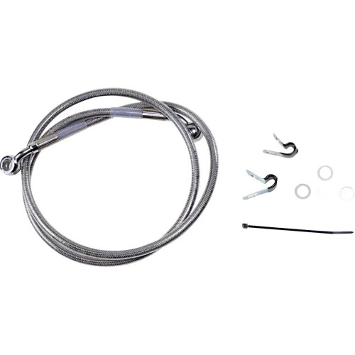 DRAG SPECIALTIES 1741-2644 Drag Specialties Brake Line - Front - +2" - Stainless Steel - Xl