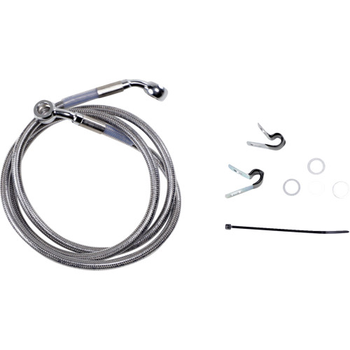 Drag Specialties Brake Line - Front - +6" - Stainless Steel - Xl
