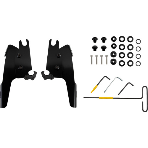 Memphis Shades Batwing Mounting Kit - Black - Chief Bobber Meb2071