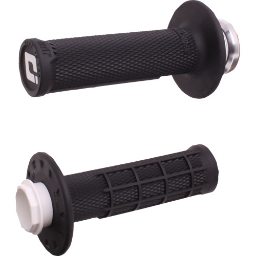 Micro-X Half-Waffle V2 Lock-On Grips - Black/Silver H36Mxb