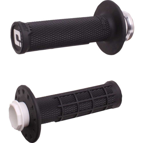 ODI H36MXB Micro-X Half-Waffle V2 Lock-On Grips - Black/Silver H36Mxb