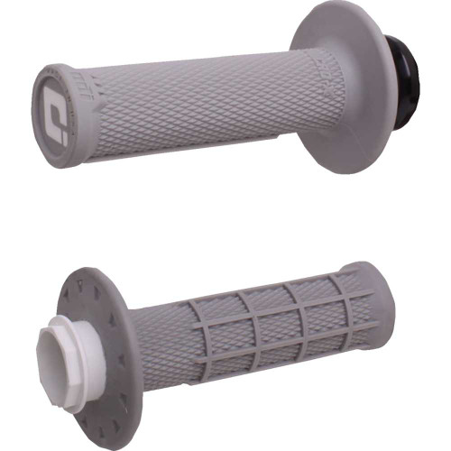 ODI H36MXG Micro-X Half-Waffle V2 Lock-On Grips - Gray/Silver H36Mxg