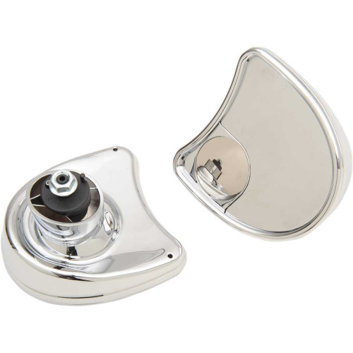 DRAG SPECIALTIES 0640-0794 Drag Specialties Mirror - Side View W/Blind Spot - Half-Moon - Chrome