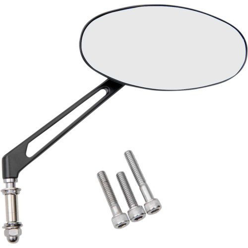 DRAG SPECIALTIES 0640-0287 Drag Specialties Mirror - Stealth I - Side View - Oval - Black
