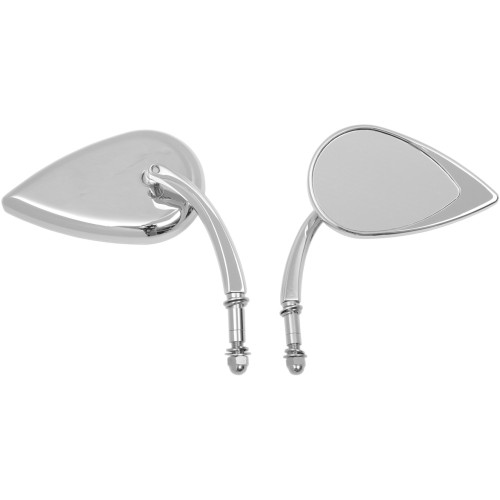 Drag Specialties Mirror - Tear Drop - Chrome - Short Stem
