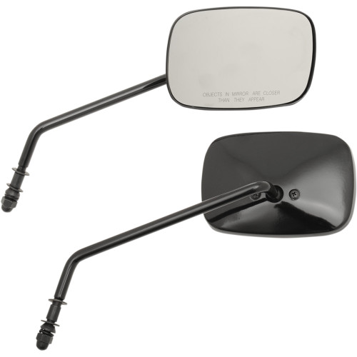 Drag Specialties Rectangle Mirrors - Long - Black
