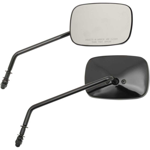 DRAG SPECIALTIES 0640-0983 Drag Specialties Rectangle Mirrors - Long - Black