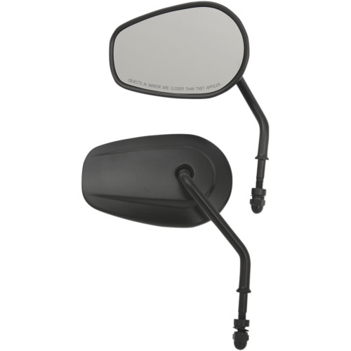Drag Specialties Replacement Mirrors - Short Stem - Black