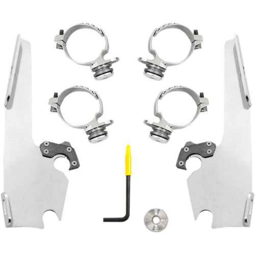 Memphis Shades Batwing - Mounting Kit - Polished - Fxdl Mek2016