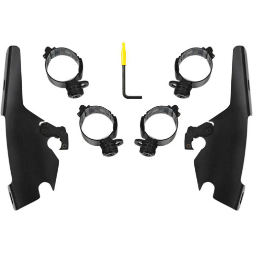 MEMPHIS SHADES MEB2044 Memphis Shades Batwing - Mounting Kit - Black - Flsb Meb2044