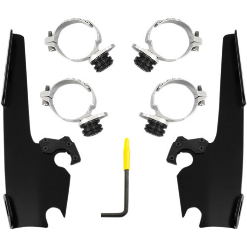 Memphis Shades Fats/Slim Mounting Kit - Black - Fxdl Meb2013