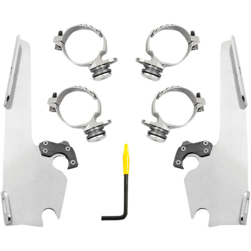 Memphis Shades Fats/Slim Mounting Kit - Polished - Fxdl Mek2013