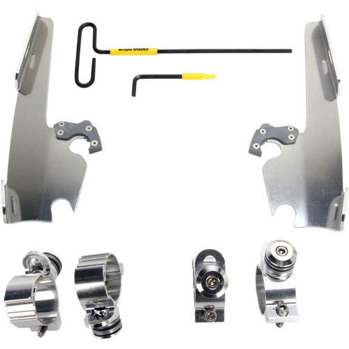 Memphis Shades Fats/Slim Mounting Kit - Polished - Xl12C Mek2005