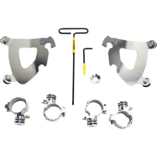 Memphis Shades Gauntlet Mounting Kit - Polished - Xl883 Mek2002