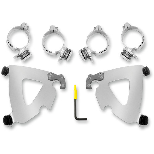 Memphis Shades Road Warrior Mounting Kit - Polished - Fxd Mek2028
