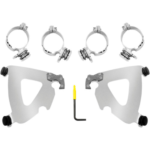 Memphis Shades Road Warrior Mounting Kit - Polished - Fxlr Mek2035