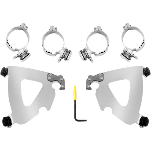 MEMPHIS SHADES MEK2035 Memphis Shades Road Warrior Mounting Kit - Polished - Fxlr Mek2035