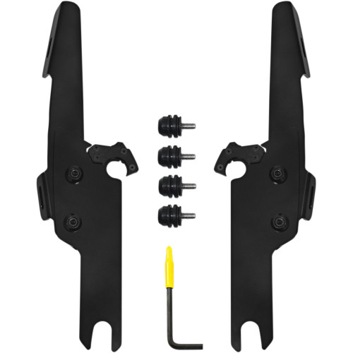 Memphis Shades Batwing Fats/Slim Mounting Kit - Black - Flhrs/Xs Meb2041