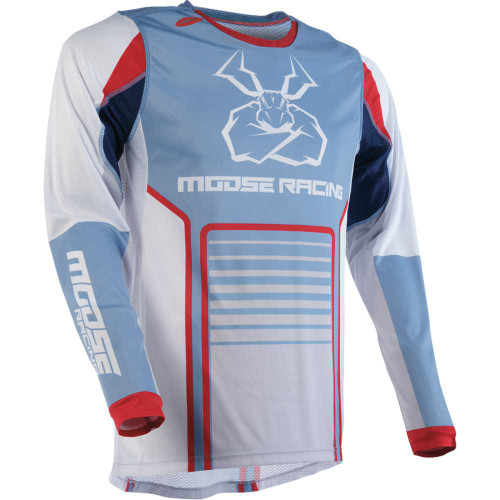 MOOSE RACING 29107495 Moose Racing Agroid Jersey - Gray/Blue - Medium 2910-7495