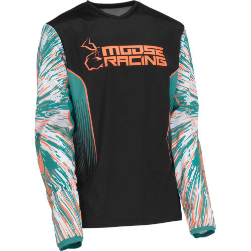 MOOSE RACING 29122253 Moose Racing Youth Agroid Jersey - Teal/Orange/Black - Medium 2912-2253