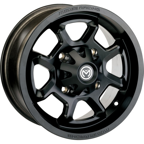 Moose Utility Wheel - 415X - Front/Rear - Black - 14X7 - 4/110 - 5+2 415Mo147110Mb55