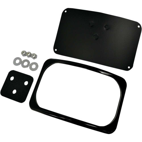 DRAG SPECIALTIES 2030-0628 Drag Specialties License Plate Mount - 3 Hole - Gloss Black